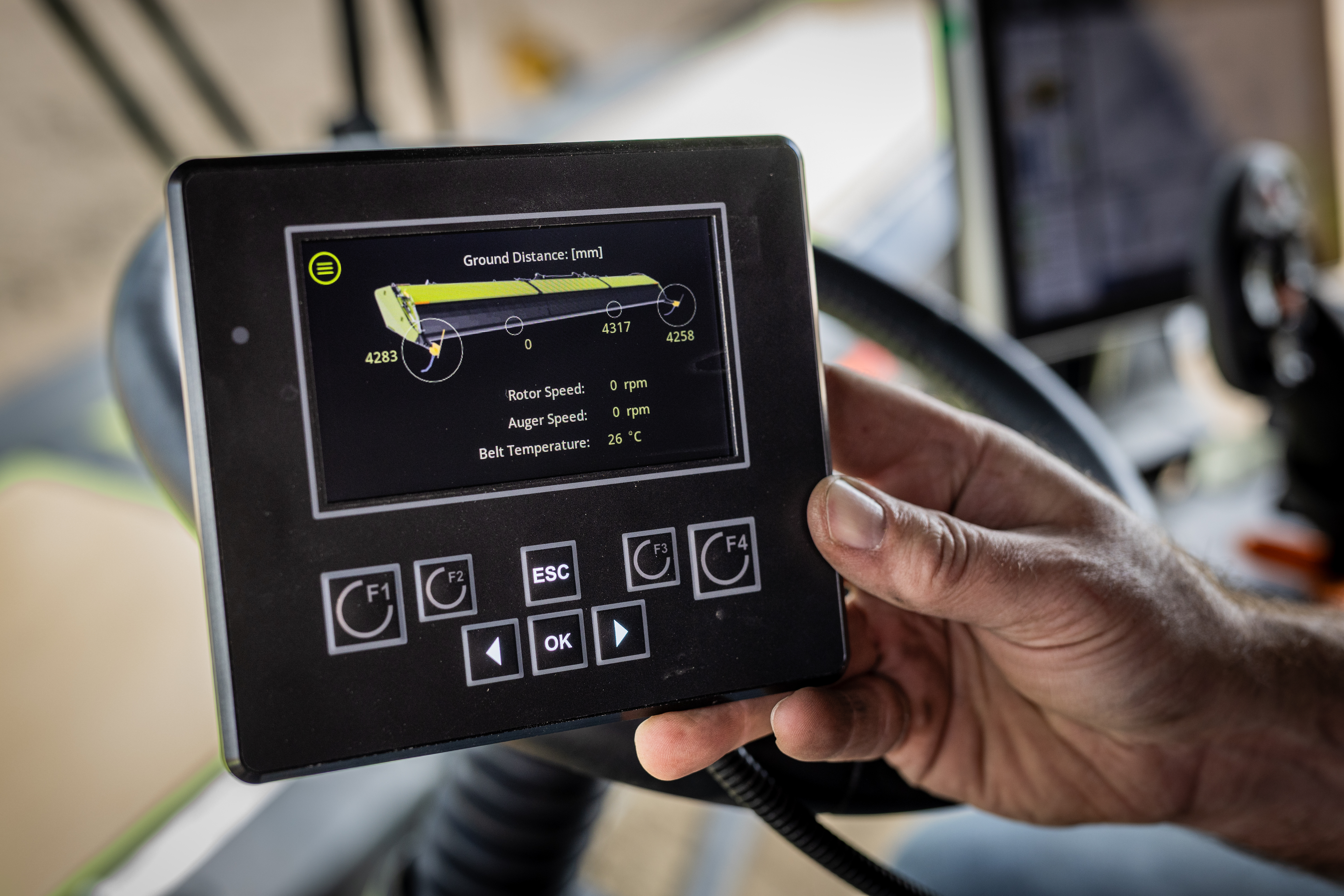 CVT rotor speed control from the cab