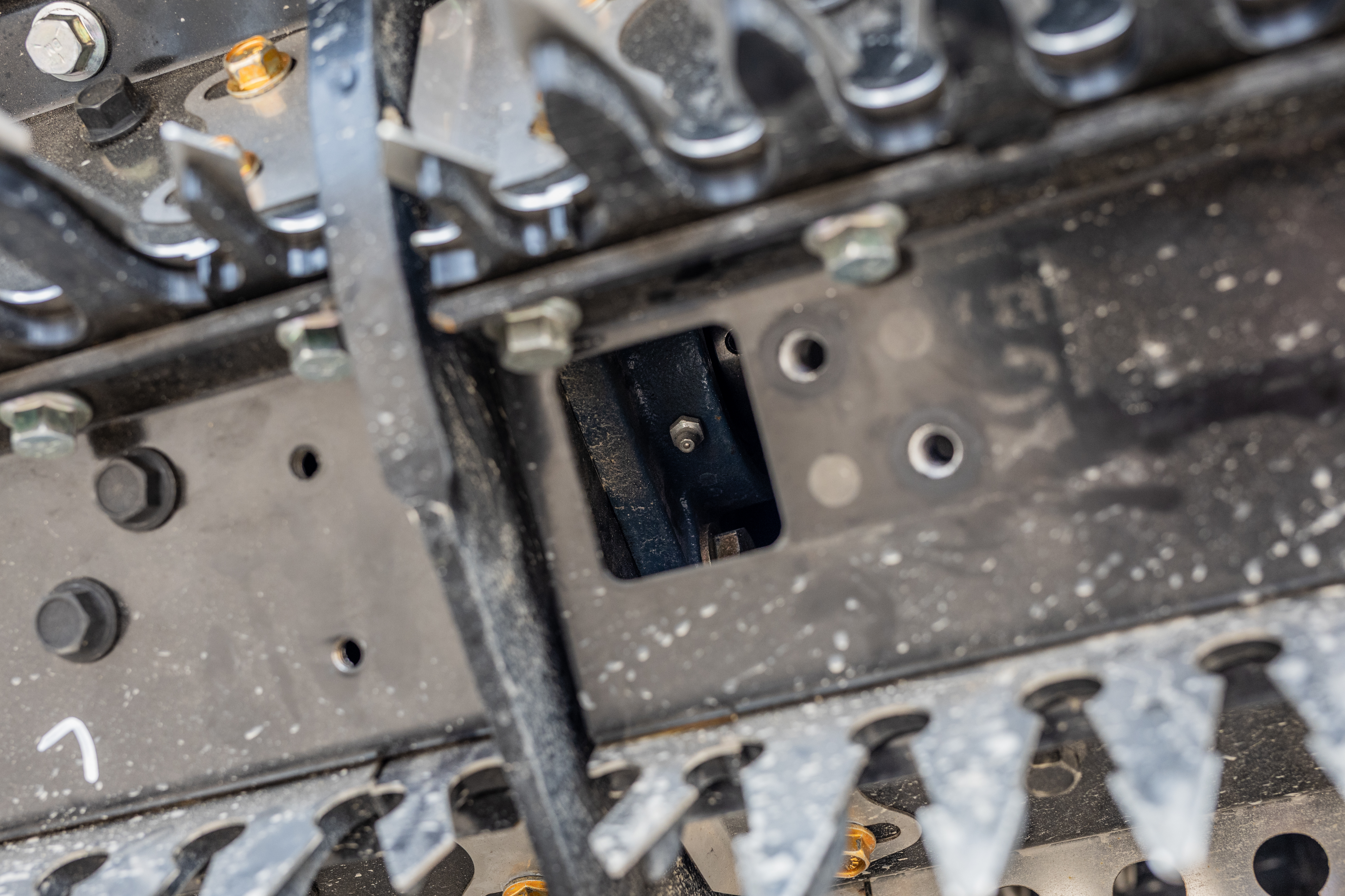 Rotor bearing access close-up