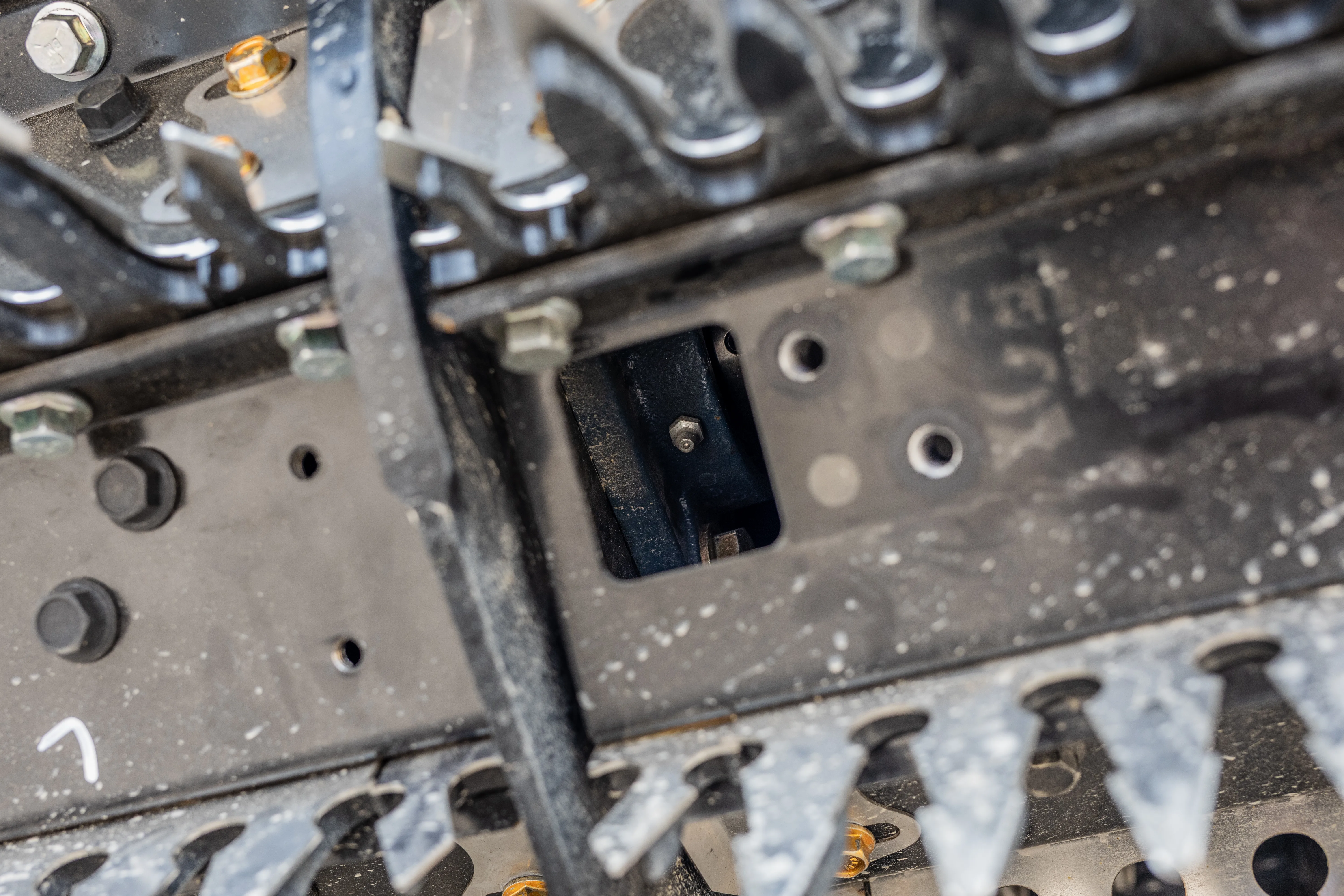 Rotor bearing access close-up